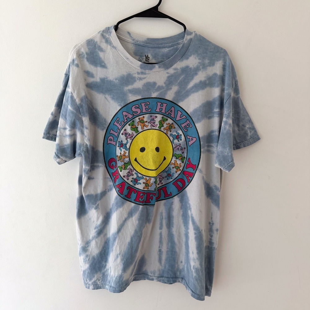 Junk Food Grateful Dead T Shirt Mens Medium Tie Dye Dancing Bears Boho Indie y2k